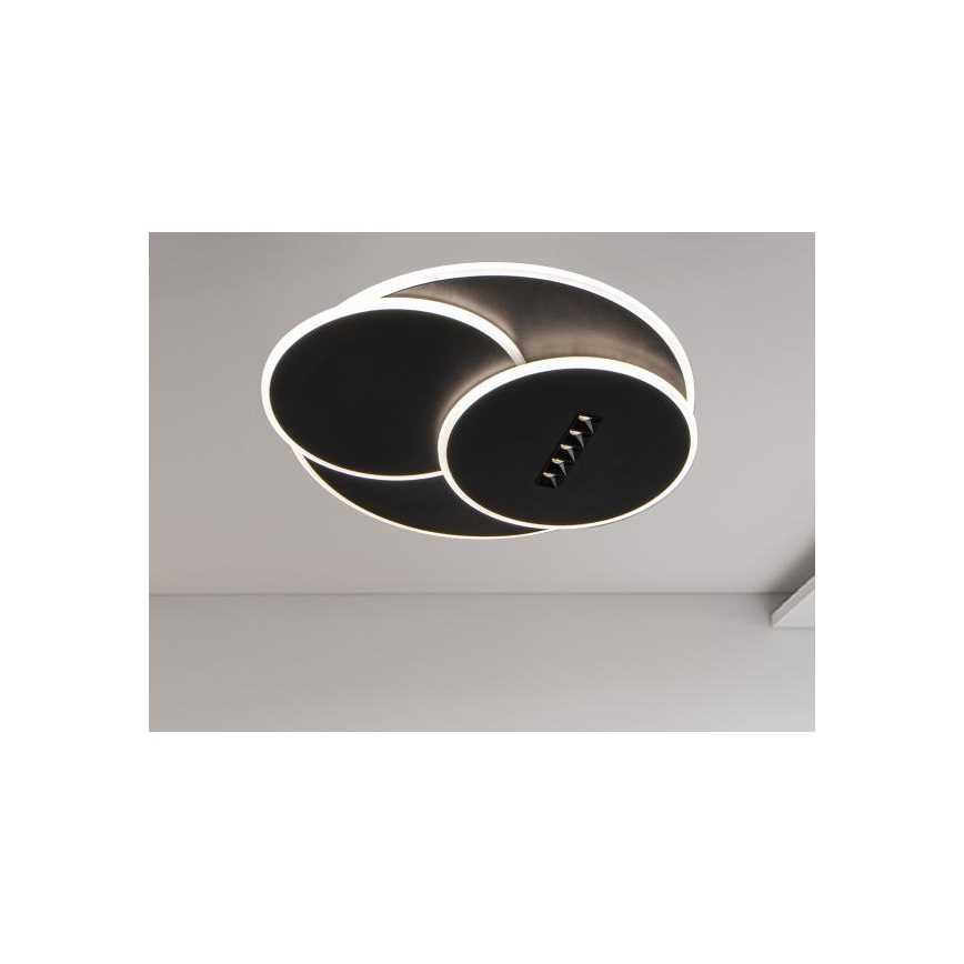 LED Stmievateľné stropné svietidlo LED/90W/230V 3000-6500K čierna + diaľkové ovládanie