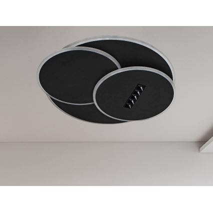 LED Stmievateľné stropné svietidlo LED/90W/230V 3000-6500K čierna + diaľkové ovládanie