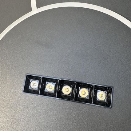 LED Stmievateľné stropné svietidlo LED/90W/230V 3000-6500K čierna + diaľkové ovládanie