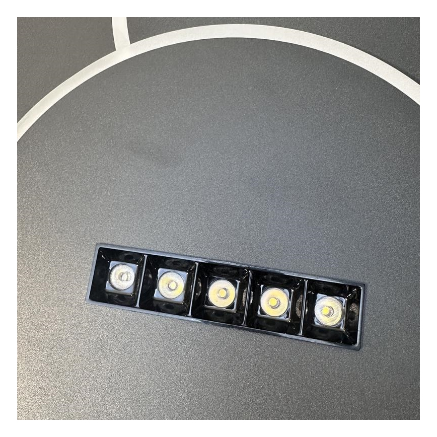 LED Stmievateľné stropné svietidlo LED/90W/230V 3000-6500K čierna + diaľkové ovládanie