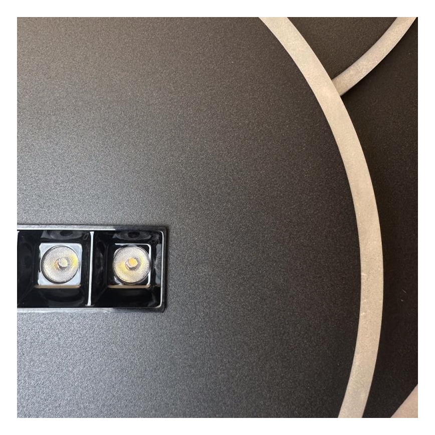 LED Stmievateľné stropné svietidlo LED/90W/230V 3000-6500K čierna + diaľkové ovládanie