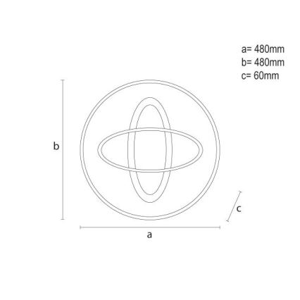 LED Stmievateľné stropné svietidlo LED/90W/230V 3000-6500K + diaľkové ovládanie