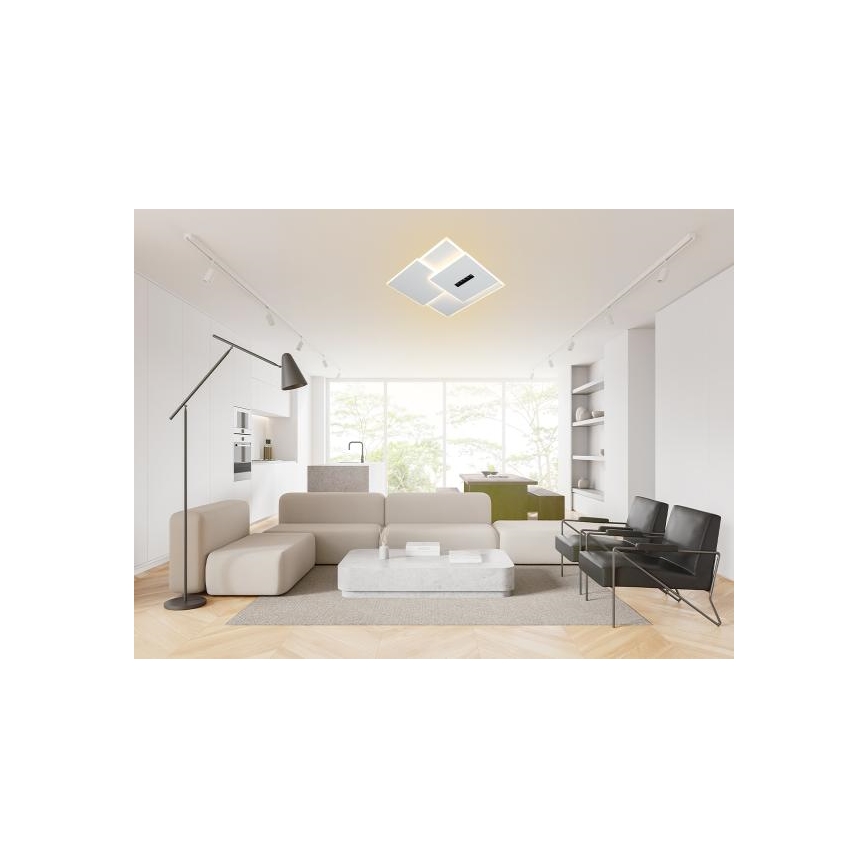 LED Stmievateľné stropné svietidlo LED/95W/230V 3000-6500K biela + diaľkové ovládanie