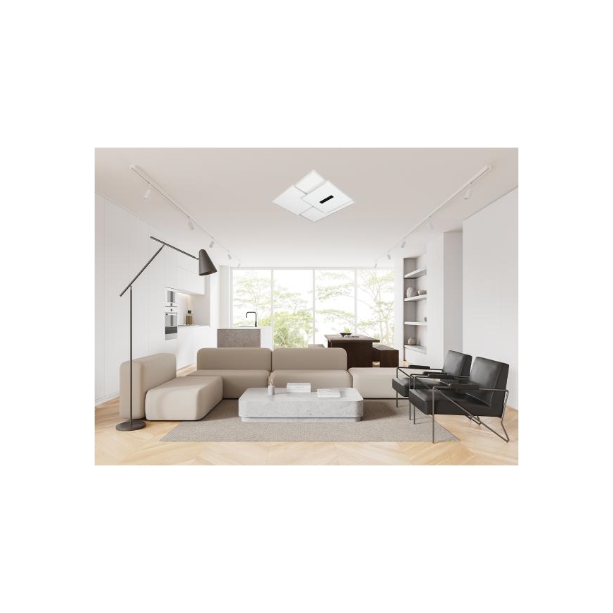 LED Stmievateľné stropné svietidlo LED/95W/230V 3000-6500K biela + diaľkové ovládanie