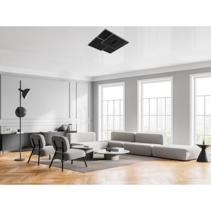 LED Stmievateľné stropné svietidlo LED/95W/230V 3000-6500K čierna + diaľkové ovládanie
