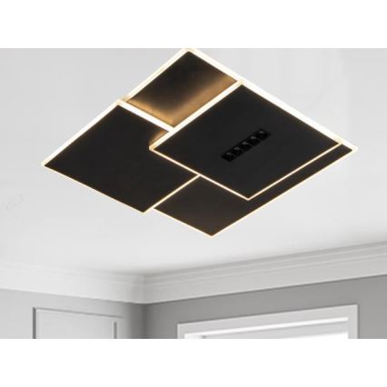 LED Stmievateľné stropné svietidlo LED/95W/230V 3000-6500K čierna + diaľkové ovládanie