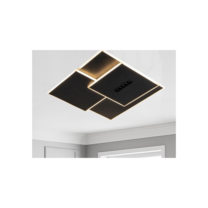 LED Stmievateľné stropné svietidlo LED/95W/230V 3000-6500K čierna + diaľkové ovládanie