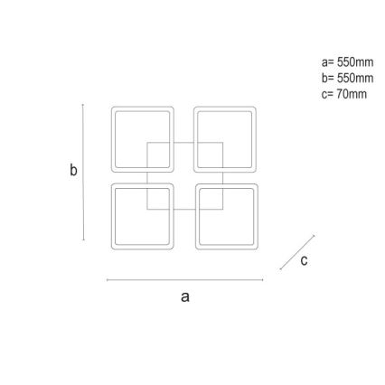 LED Stmievateľné stropné svietidlo LED/95W/230V 3000-6500K + diaľkové ovládanie