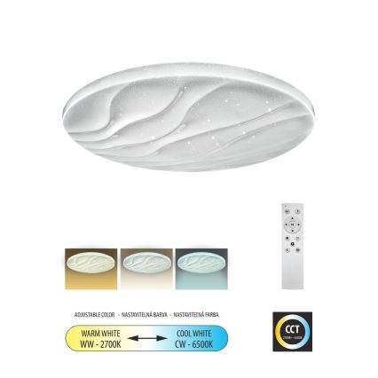 LED Stmievateľné stropné svietidlo LIKA LED/36W/230V 2700-6500K pr. 48 cm + diaľkové ovládanie