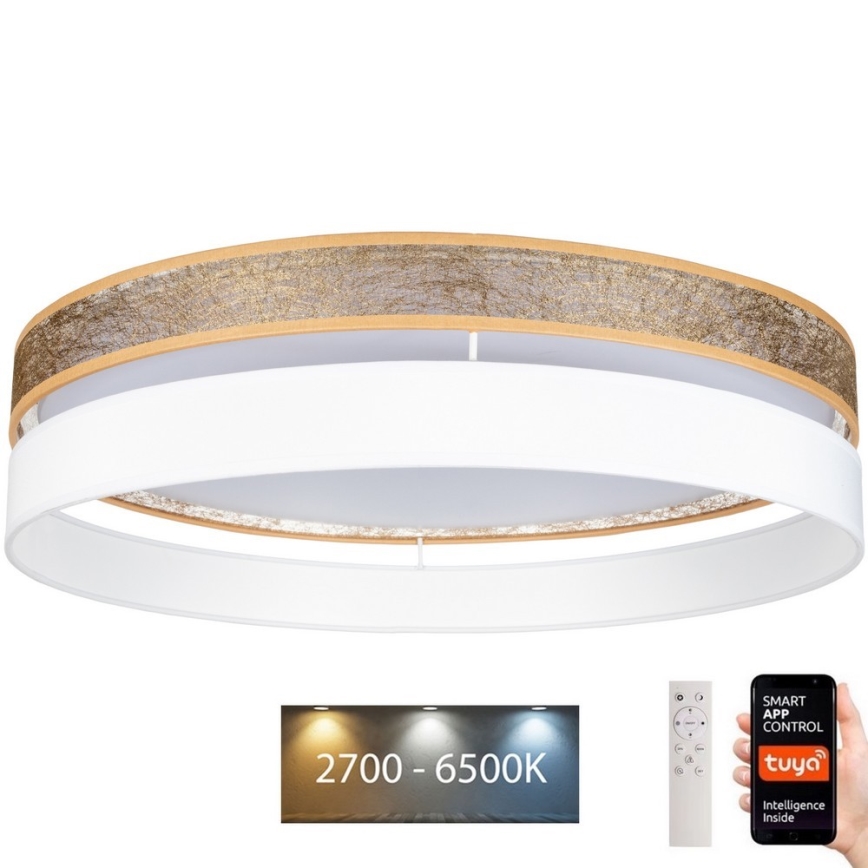 LED Stmievateľné stropné svietidlo LIMA LED/36W/230V 2700-6500K Wi-Fi Tuya + diaľkové ovládanie biela/zlatá