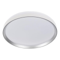 LED Stmievateľné stropné svietidlo LIXAN LED/65W/230V 3000-6500K pr. 48,6 cm biela/strieborná + diaľkové ovládanie