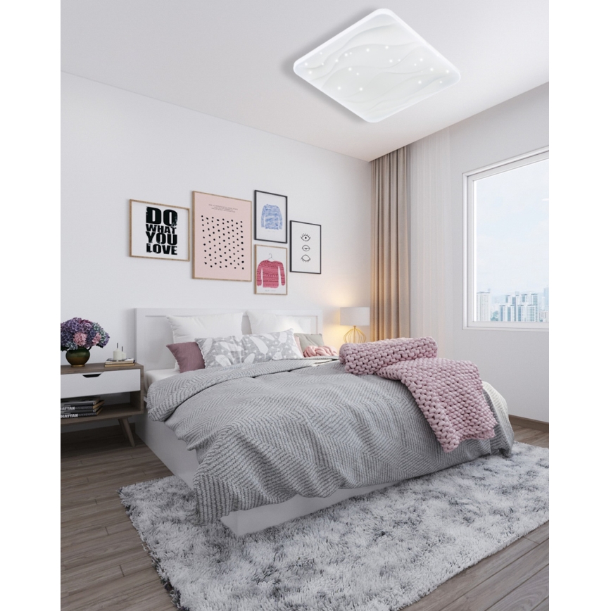 LED Stmievateľné stropné svietidlo NERIS LED/36W/230V 2700-6500K 43x43 cm + diaľkové ovládanie