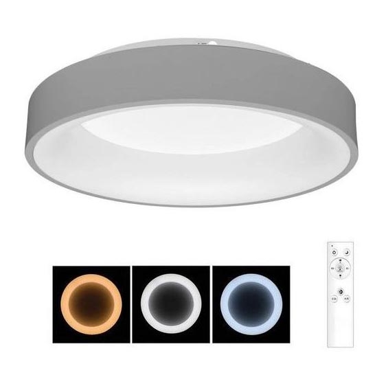 LED Stmievateľné stropné svietidlo NEST LED/40W/230V 3000-6500K šedá + diaľkové ovládanie