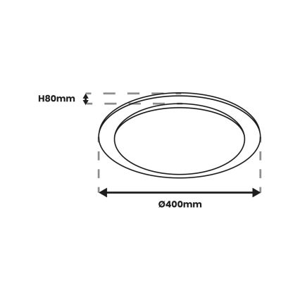 LED Stmievateľné stropné svietidlo ONTARIO LED/24W/230V 3000-6000K + diaľkové ovládanie