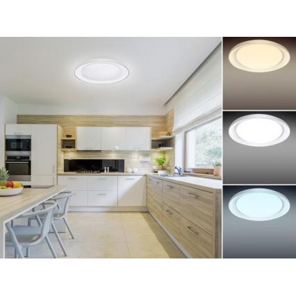 LED Stmievateľné stropné svietidlo OPAL LED/24W/230V + diaľkové ovládanie