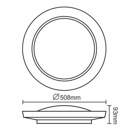 LED Stmievateľné stropné svietidlo OPAL LED/24W/230V + diaľkové ovládanie