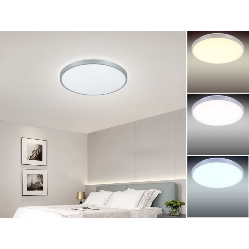 Nedes LC800A/SI - LED Stmievateľné stropné svietidlo OPAL LED/24W/230V