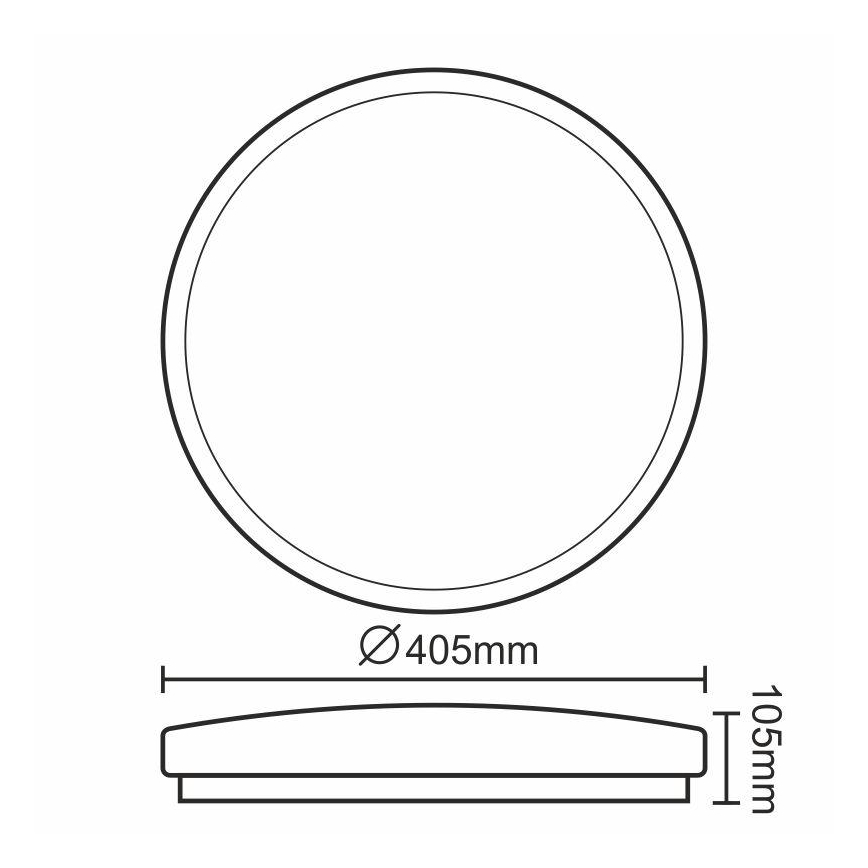 LED Stmievateľné stropné svietidlo OPAL LED/24W/230V + diaľkové ovládanie