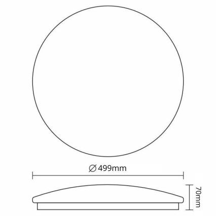 LED Stmievateľné stropné svietidlo OPAL LED/48W/230V 3000-6500K pr. 49,9 cm + diaľkové ovládanie