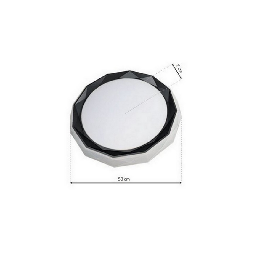 LED Stmievateľné stropné svietidlo OSCAR LED/45W/230V 3000-6000K čierna + diaľkové ovládanie