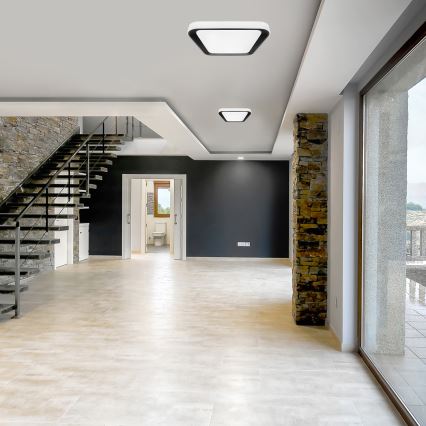 LED Stmievateľné stropné svietidlo QUADRO LED/38W/230V 3000-6000K biela/čierna + diaľkové ovládanie