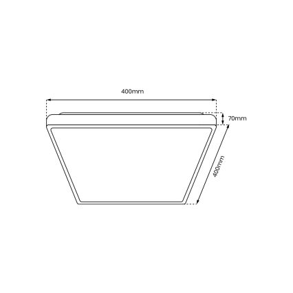 LED Stmievateľné stropné svietidlo QUADRO LED/38W/230V 3000-6000K biela/čierna + diaľkové ovládanie