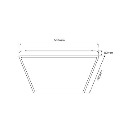 LED Stmievateľné stropné svietidlo QUADRO LED/66W/230V 3000-6000K biela/čierna + diaľkové ovládanie