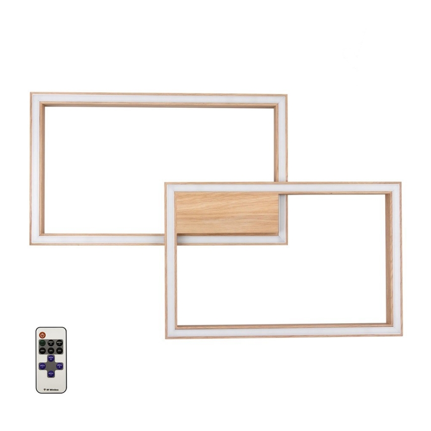 LED Stmievateľné stropné svietidlo RAMME LED/48W/230V matný dub + diaľkové ovládanie
