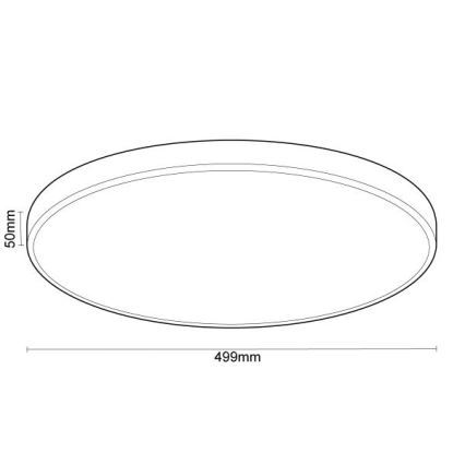 LED Stmievateľné stropné svietidlo s hlasovým ovládaním OPAL LED/48W/230V 2700-6500K čierna + diaľkové ovládanie
