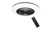 LED Stmievateľné stropné svietidlo s ventilátorom ARIA LED/38W/230V 3000-6000K čierna/biela + diaľkové ovládanie