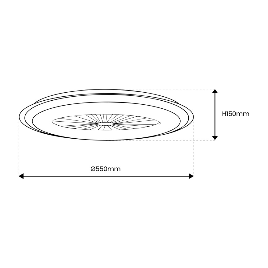 LED Stmievateľné stropné svietidlo s ventilátorom ARIA LED/38W/230V 3000-6000K zlatá + diaľkové ovládanie