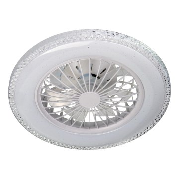 LED stmievateľné stropné svietidlo s ventilátorom EGYPT LED/48W/230V 3000-6500K biele + diaľkové ovládanie