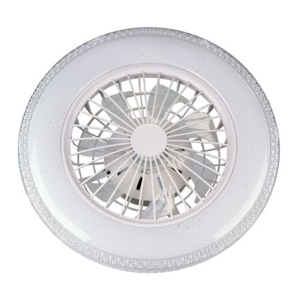 LED stmievateľné stropné svietidlo s ventilátorom EGYPT LED/48W/230V 3000-6500K biele + diaľkové ovládanie