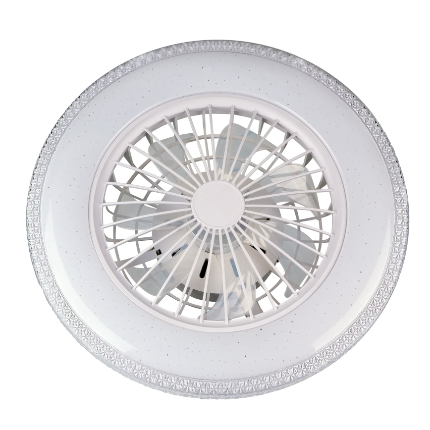 LED stmievateľné stropné svietidlo s ventilátorom EGYPT LED/48W/230V 3000-6500K biele + diaľkové ovládanie