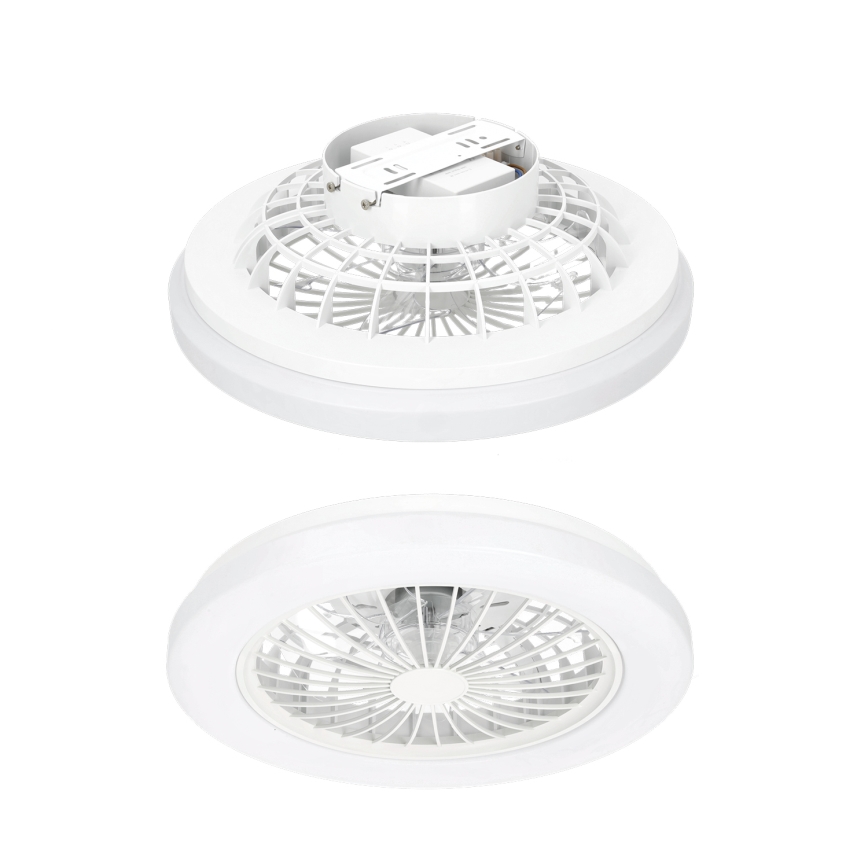LED Stlmiteľné stropné svietidlo s ventilátorom VENTELUX LED/24W/230V 3000/4000/6500K pr. 45 cm biela + diaľkové ovládanie