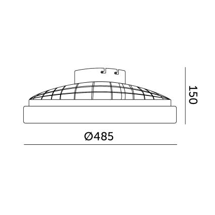 Stmievateľné LED stropné svietidlo s ventilátorom VENTELUX LED/48W/230V 3000/4000/6500K pr. 48,5 cm čierne + diaľkové ovládanie