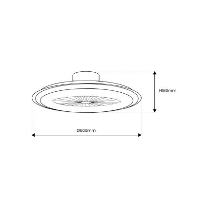 LED Stmievateľné stropné svietidlo s ventilátorom ZONDA LED/48W/230V 3000-6000K biela + diaľkové ovládanie