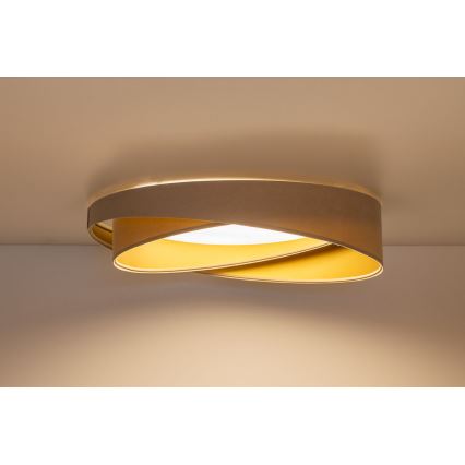Stmievateľné LED stropné svietidlo SMART GALAXY MODERN LED/24W/230V 3000-6500K priemer 55 cm béžová/zlatá + diaľkové ovládanie