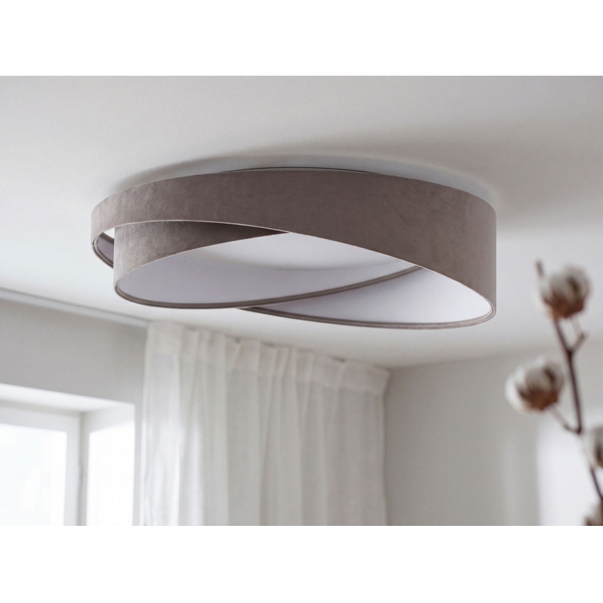 LED stmievateľné stropné svietidlo SMART GALAXY MODERN LED/24W/230V 3000–6500K priemer 55 cm sivá/biela + diaľkové ovládanie