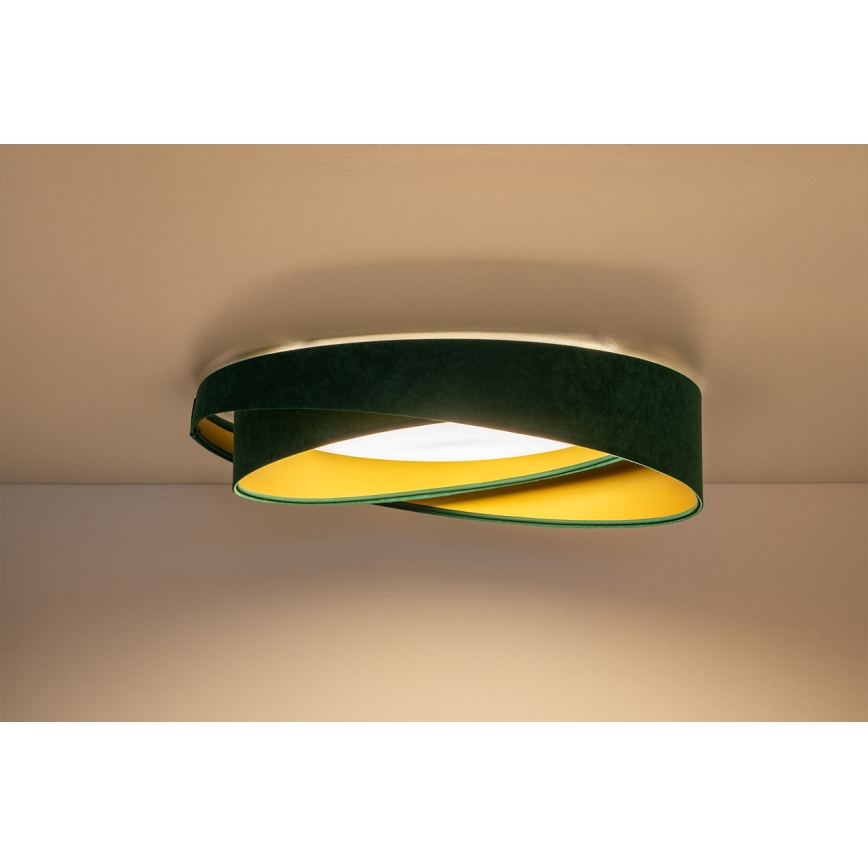 LED stmievateľné stropné svietidlo SMART GALAXY MODERN LED/24W/230V 3000-6500K priemer 55 cm zelená/zlatá + diaľkové ovládanie