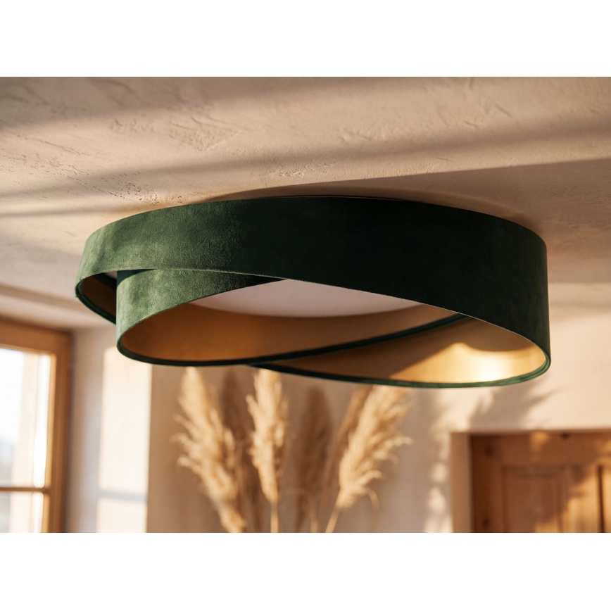 LED stmievateľné stropné svietidlo SMART GALAXY MODERN LED/24W/230V 3000-6500K priemer 55 cm zelená/zlatá + diaľkové ovládanie