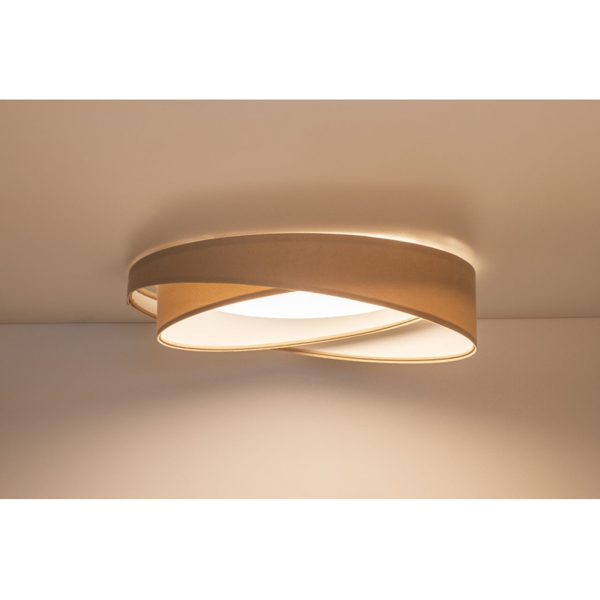 LED stmievateľné stropné svietidlo SMART GALAXY MODERN LED/24W/230V 3000-6500K pr. 55 cm béžová/biela + diaľkové ovládanie