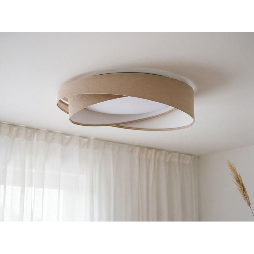 LED stmievateľné stropné svietidlo SMART GALAXY MODERN LED/24W/230V 3000-6500K pr. 55 cm béžová/biela + diaľkové ovládanie