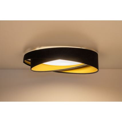 LED Stlmiteľné stropné svietidlo SMART GALAXY MODERN LED/24W/230V 3000-6500K pr. 55 cm čierna/zlatá + diaľkové ovládanie