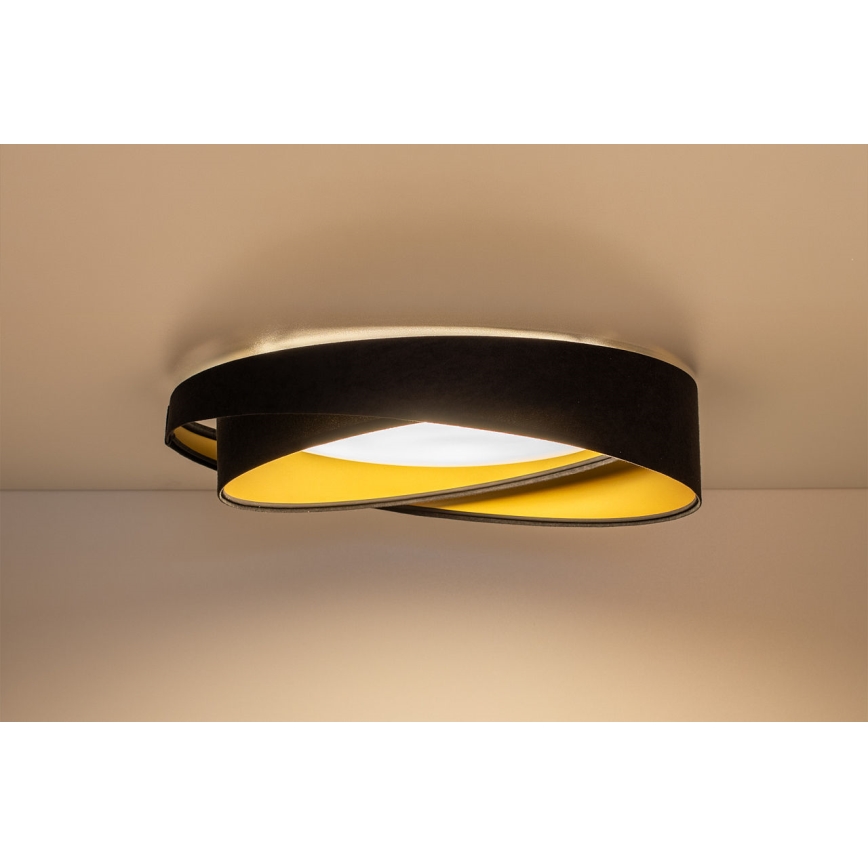 LED Stlmiteľné stropné svietidlo SMART GALAXY MODERN LED/24W/230V 3000-6500K pr. 55 cm čierna/zlatá + diaľkové ovládanie