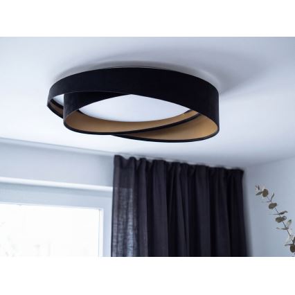LED Stlmiteľné stropné svietidlo SMART GALAXY MODERN LED/24W/230V 3000-6500K pr. 55 cm čierna/zlatá + diaľkové ovládanie