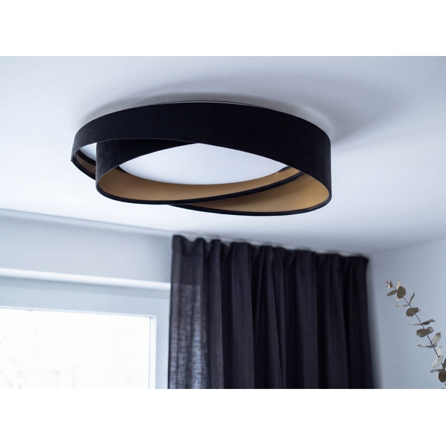 LED Stlmiteľné stropné svietidlo SMART GALAXY MODERN LED/24W/230V 3000-6500K pr. 55 cm čierna/zlatá + diaľkové ovládanie