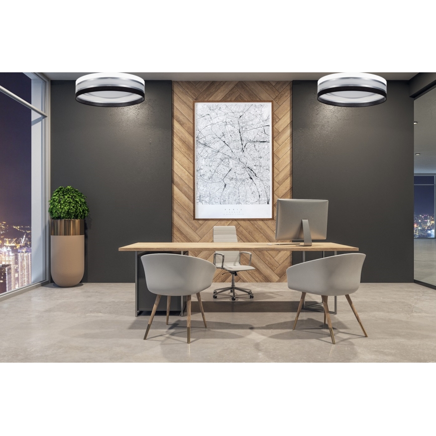 LED Stmievateľné stropné svietidlo SMART CORAL LED/24W/230V Wi-Fi Tuya čierna/biela + diaľkové ovládanie