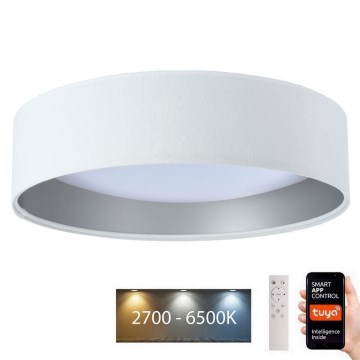 LED Stmievateľné stropné svietidlo SMART GALAXY LED/36W/230V pr. 55 cm Wi-Fi Tuya biela/strieborná + diaľkové ovládanie