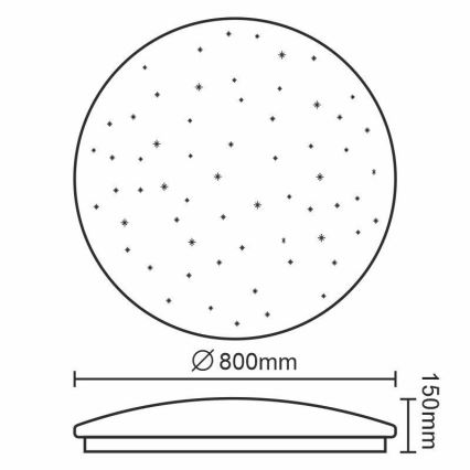 LED Stmievateľné stropné svietidlo STAR LED/90W/230V 2700-6500K + diaľkové ovládanie